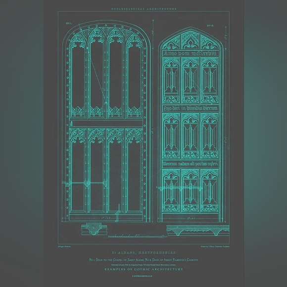 Architectural Print: St Alban's Doors / Size A2